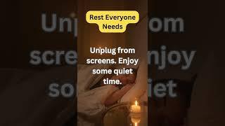 Rest Everyone Needs #SensoryRest #unplugged  #screenfree  #quiettime  #sensoryhealth  #digitaldetox