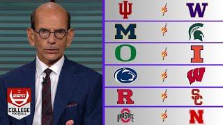 ESPN "Breaking Down" All Big Ten Showdowns on Saturday: Indiana vs Washington; Oregon vs Illinois...