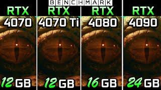 RTX 4070 vs RTX 4070 Ti vs RTX 4080 vs RTX 4090 // Test in 10 Games // 2K - 1440p // Benchmark