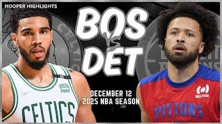 Boston Celtics vs Detroit Pistons Full Game Highlights | Dec 12 | 2025 NBA Season