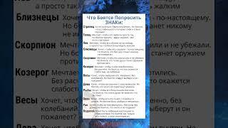 Что Боятся Просить ЗНАКи Зодиака #астрология #гороскоп #astrology #знакизодиака