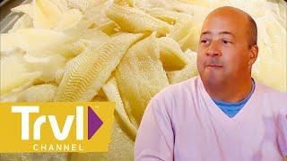 Tasting Minnesota's SMELLIEST Scandinavian Dish | Bizarre Foods with Andrew Zimmern | Travel Channel