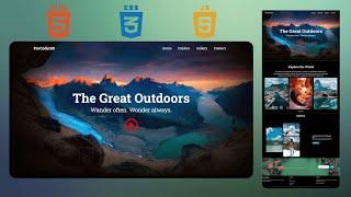 Build A Complete Responsive Travel Website Using HTML CSS And JavaScript | Step By Step Tutorial