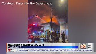 Taylorville business destroyed by overnight fire