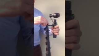 How to attach DJI OSMO onto the Charters Pole with Universal Plate?