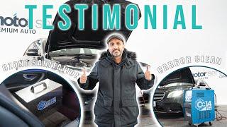 Carbon Clean / Ozone Sanitation Customer Testimonial - MotorServ UK