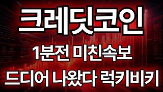 크레딧코인 1분전 미친속보 크리스마스선물로 역사적인 호재 드디어 나왔다