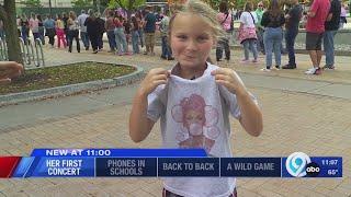 Nine-year-old attends first concert seeing P!nk at the JMA Wireless Dome