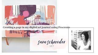 A process video featuring a page in my digital art journal: Part 1