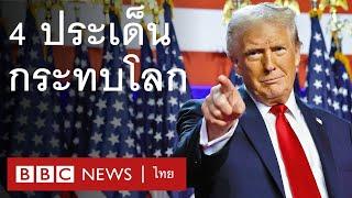 ทรัมป์ “คัมแบ็ค” กับ 4 ประเด็นกระทบโลก - BBC News ไทย