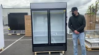 cooler depot  Refrigeration Swing Glass Door Merchandiser - 2 Doors, 54"W, 48 Cu. Ft.