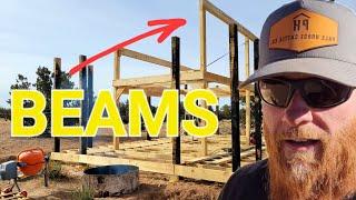 Last of the 4x8 Beams | Off Grid Cabin Build