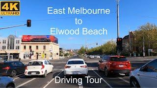 Driving East Melbourne to Elwood Beach | Melbourne Australia | 4K UHD