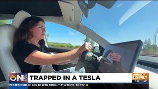 Arizona woman trapped in Tesla after battery dies