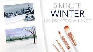 5 Minute Winter Landscape Challenge