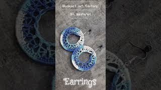 Crochet Earrings #crochet #hoop #earrings #jewellery #latkan #jhumka #baali #danglers #cute #blue