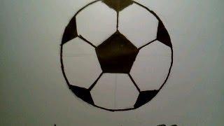 how to draw a Soccer Ball  como dibujar una pelota de futbol FIFA football player Pentagon Rugby