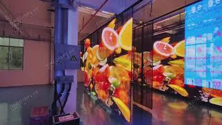 OneDisplay 45.5m² P3.9-7.8 Transparent Led screen ready to ship to Italy