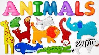 FUN Learning Animals With Wooden Puzzle || BEST Video for Kids