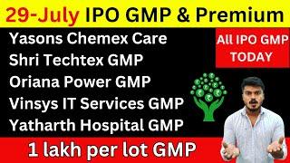 yatharth hospital gmp | oraina power ipo gmp | vinsys IT services gmp | | upcoming ipo gmp