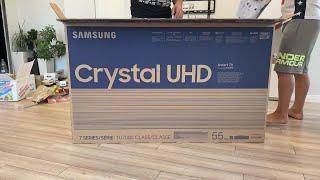 Unboxing Samsung Smart TV 55 INCH 4K 2020.7 Series.Crystal UHD.TU 7000