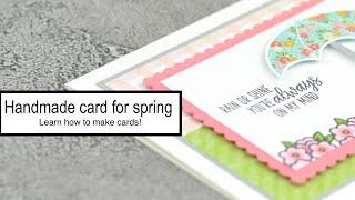 Learn how to make cards | Handmade card for spring | Under My Umbrella Bundle | Stampin' Up!