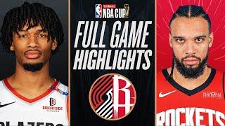 TRAIL BLAZERS at ROCKETS | EMIRATES NBA CUP  | FULL GAME HIGHLIGHTS | November 22, 2024