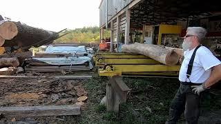 sawing hardwood 6x6s for boat cribbing # 611