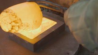 Watch These Gold Divers Turn Gold Flakes Into A 100K Gold Bar