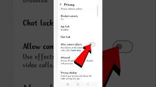 Use Effect In The Camera And Video Call | Allow Camera Effect On WhatsApp | #sorts #viral #tech