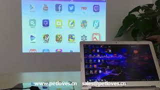 Pmovie Interactive Projector - Wireless Screen Mirroring between PC and Projector - Jack
