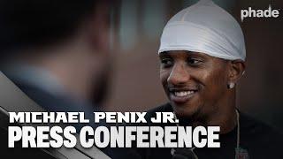 Michael Penix Jr., Darnell Mooney & others speak with media following the first practice of OTAs