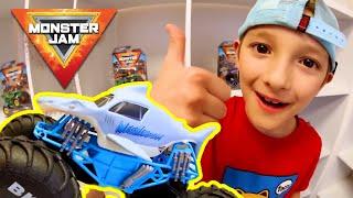 MEGA RC Truck Stunts with Turbo Toy Time!  Monster Jam Megalodon RC