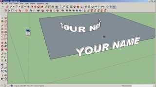 SketchUp: Bend Text with the "Shape Bender" Plugin