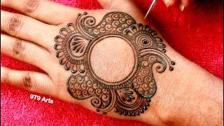 Very beautiful stylish front hand mehandi ka design | easy mehendi design | Simple wedding #mehndi