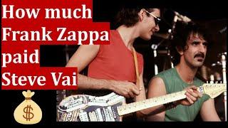 How much Frank Zappa paid Steve Vai