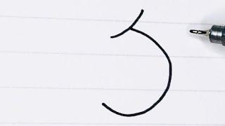 How to Draw Bicycle from Letter J Very Easy