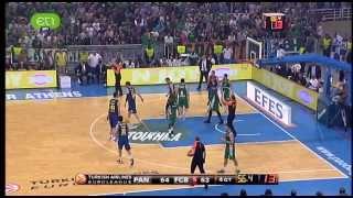 Dimitris Diamantidis Big Three Point Shot Against Barcelona