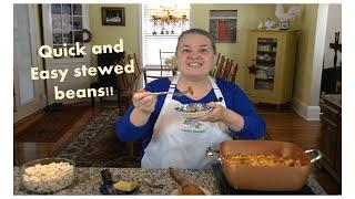 Quick Bean Stew with Portuguese Sausage - Azorean Green Bean