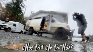 Heavy Rain And We Decided To Do What? Yeah West Coast Van Life