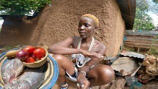 African village cooking/ Sharing A MEAL with my Neighbour in The village. Rural life