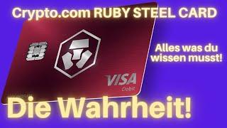 [Deutsch] CRYPTO RUBY STEEL CARD Review | Meine Erfahrung, Scam, Seriös, Cashback, Visa Metallkarte