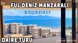 Ful Deniz Manzaralı 3+1 Ev Daire Turu  Kuşadası Değirmendere