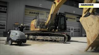 Karcher Pressure Washer Cleaning a CAT Digger