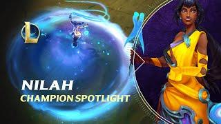 Nilah Champion Spotlight | Gameplay - League of Legends