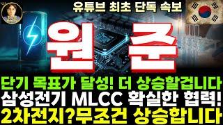 [원준 주가전망]단기 목표가 15,000원 달성! 더 상승할겁니다! 삼성전기 MLCC 확실한 협력!!