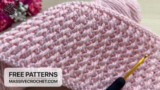 VERY EASY Crochet Pattern for Beginners!  ️ Crochet Stitch for Baby Blanket & Bag