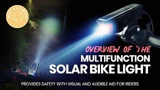 Solar Bike Light, Multifunctional with integrated horn !