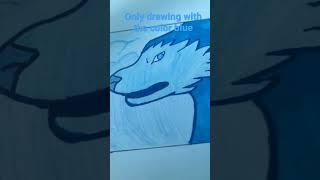 Rate 0 to 10 what do you think about this drawing #short #bluedrawing #bluewolf