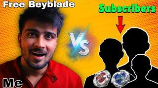 Ib By Sunil Vs 3 Noob Beyblader Battle | If They Win I Give Free Beyblade
